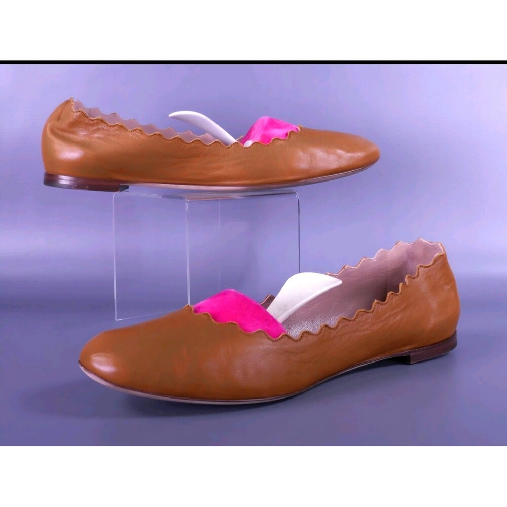 Authentic Chloé Chloe Lauren Scalloped Ballet Flats  EU 38.5 / US 8